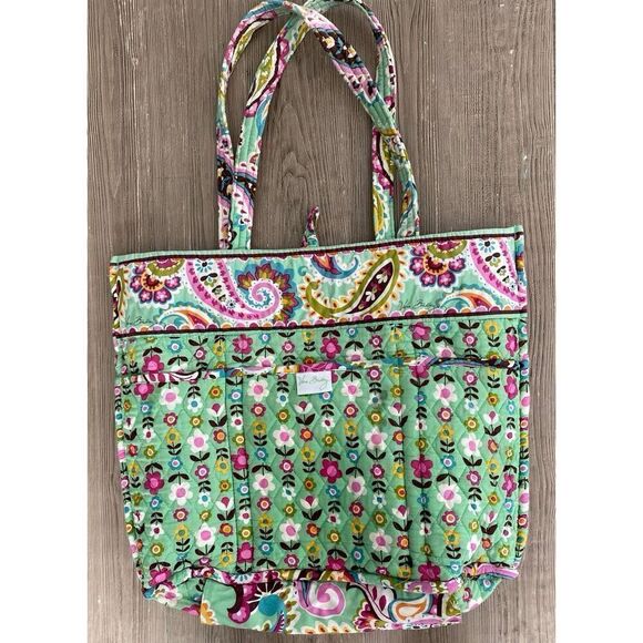 Vera Bradley Floral Quilted Reversible Large Tote Bag - Picture 3 of 10